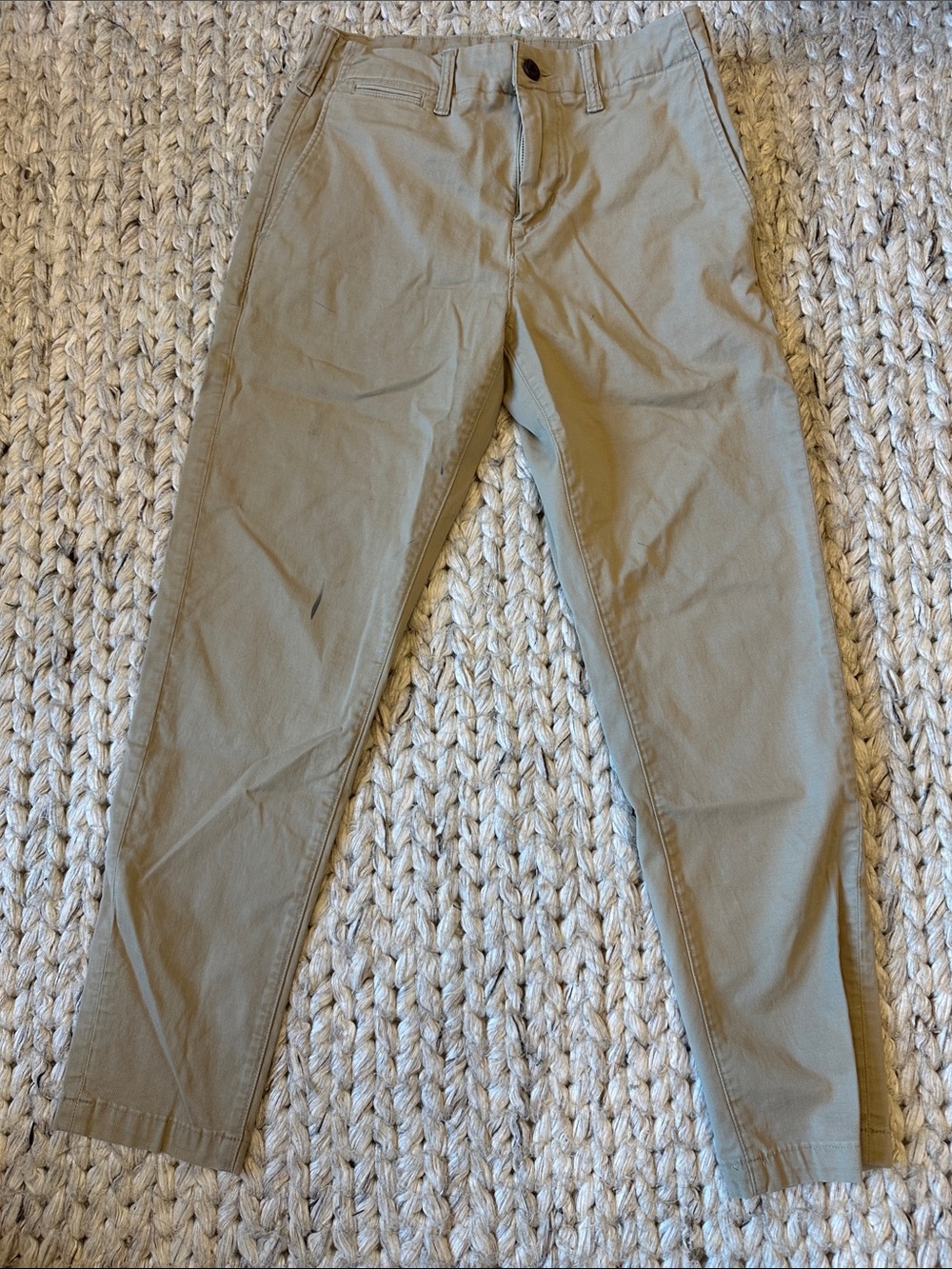American Eagle Outfitters Men's Tan Chino Pants - Straight Fit Flex